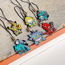 Load image into Gallery viewer, 6er Set Anhänger, Halsketten oder Broschen im Mecha Pokemon Look
