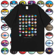Load image into Gallery viewer, Pokémon T-Shirt mit Poké Ball Sammlung
