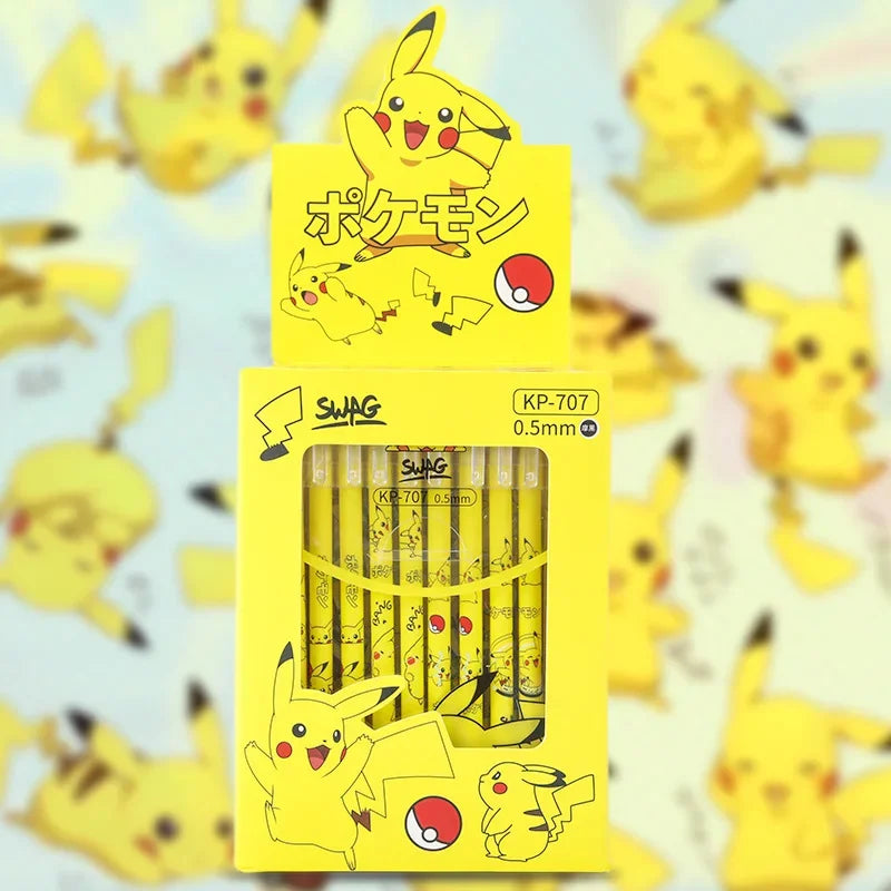 12 Stk. Pokemon Pikachu Stift 0,5mm Schwarz