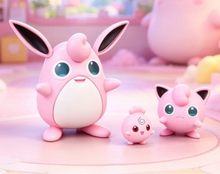 Lade das Bild in den Galerie-Viewer, Pummeluff Jigglypuff, Fluffeluff, Knuddeluff Evolution Entwicklungen Figuren Set
