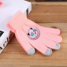 Load image into Gallery viewer, Flauschige Winter Handschuhe mit Pokemon Motiven in Pink oder Schwarz

