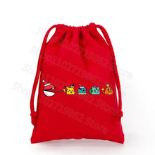 Load image into Gallery viewer, Weihnachtliche Pokemon Pikachu Tassche mit Kordel für Nikolaus, Weihnachten Geschenke etc.

