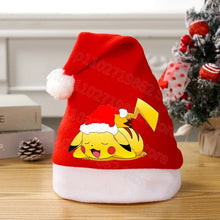 Load image into Gallery viewer, Weihnachtliche Pikachu Pokemon Mütze für Kinder oder Erwachsene
