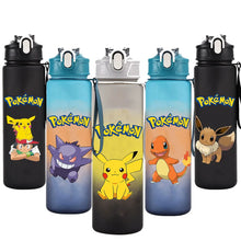 Load image into Gallery viewer, Bunte Pokemon Wasserflasche für Schule, Sport und Freizeit (700ML)

