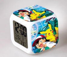 Load image into Gallery viewer, Pokemon Anime Wecker mit LED und Alarm Funktion in vielen Motiven

