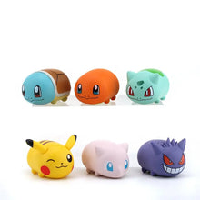 Load image into Gallery viewer, 6er Set Pokemon Figuren mit Pikachu, Gengar, Mew, Bisasan, Schiggy und Glumanda
