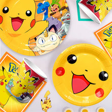 Lade das Bild in den Galerie-Viewer, Pikachu Kindergeburtstags Set mit Tellern, Bechern, Banner uvm. 114 Teile
