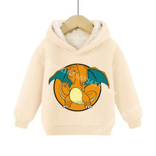 Load image into Gallery viewer, Warme gefütterte Kinder Pullies Hoodies mit Pokemon Motiven
