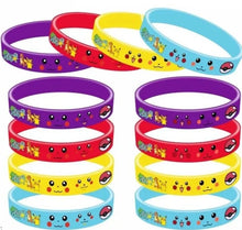 Load image into Gallery viewer, 12 Stk. Kinder Armbänder mit Pikachu Motiven
