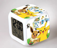 Load image into Gallery viewer, Pokemon Anime Wecker mit LED und Alarm Funktion in vielen Motiven
