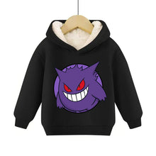 Load image into Gallery viewer, Warme gefütterte Kinder Pullies Hoodies mit Pokemon Motiven
