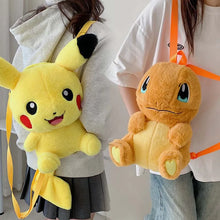 Lade das Bild in den Galerie-Viewer, Niedliche Pikachu, Glumanda, Glurak u. a. Flauschige Pokemon Tasche Rucksack

