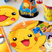 Lade das Bild in den Galerie-Viewer, Pikachu Kindergeburtstags Set mit Tellern, Bechern, Banner uvm. 114 Teile
