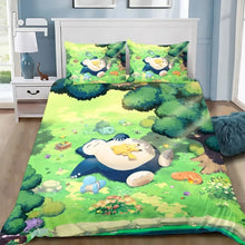 Lade das Bild in den Galerie-Viewer, Bettwäsche mit tollen Relaxo Snorlax Pokemon Motiven
