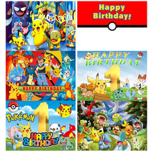 Lade das Bild in den Galerie-Viewer, Pokemon Happy Birthday Geburtstags große Poster Leinwand - viele Motive
