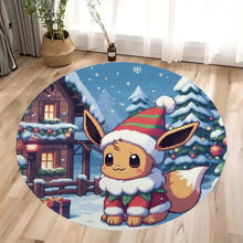 Load image into Gallery viewer, Pokemon Teppich mit Weihnachts Motiven im Retro Pixel Look

