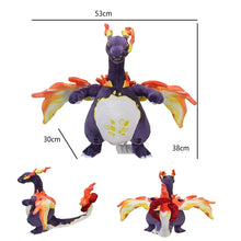 Load image into Gallery viewer, Schillernder Shiny Gigadynamax Glurak Charizard Plüsch Pokemon (ca. 38cm)
