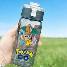 Load image into Gallery viewer, 600ml Pokémon Glurak, Pummeluff, Schiggy Wasserflasche Trinkflasche für Sommer und Freizeit
