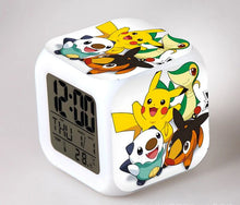 Load image into Gallery viewer, Pokemon Anime Wecker mit LED und Alarm Funktion in vielen Motiven
