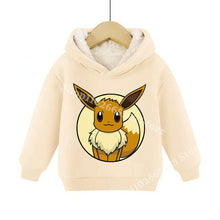 Load image into Gallery viewer, Warme gefütterte Kinder Pullies Hoodies mit Pokemon Motiven
