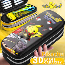 Load image into Gallery viewer, Große Pika Pokemon Federmappe mit Schloß und Tragegriff

