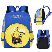 Lade das Bild in den Galerie-Viewer, Pikachu Blau-Gelber Kinderrucksack für Kindergarten oder Freizeit (32*12*26cm)
