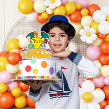 Lade das Bild in den Galerie-Viewer, Pokemon Pikachu Happy Birthday Kuchen Deko Set mit 25 Teilen Geburtstag Kindergeburtstag
