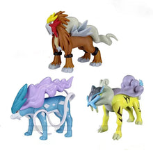 Lade das Bild in den Galerie-Viewer, Suicune, Entei und Raikou Figuren Set 3 Stk. Pokemon Figuren
