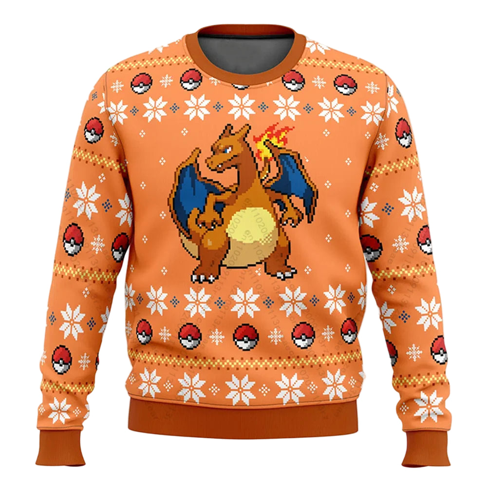 Glurak Charizard Sweater im Weihnachtslook