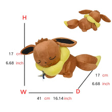 Lade das Bild in den Galerie-Viewer, Süßer schlafender Evoli Eevee Plüsch Pokemon (ca. 35cm)

