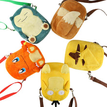 Lade das Bild in den Galerie-Viewer, Pokemon (Charmander, Psyduck, Pikachu, Eevee, Snorlax) Plüsch Kinder Tasche kaufen
