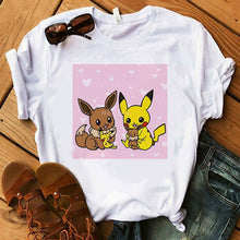 Load image into Gallery viewer, Pokemon T-Shirt für Frauen / Mädchen Snorlax Togepi Squirtle Japanese T-Shirt kaufen
