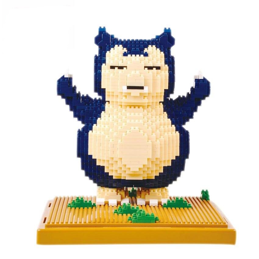 Stehender Relaxo / Snorlax Baustein Figur zum selbstbauen kaufen