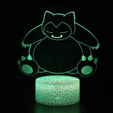 Lade das Bild in den Galerie-Viewer, Snorlax Relaxo Nachtlicht Tischlampe 3D LED Lampe kaufen
