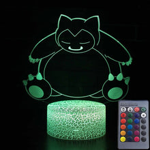 Lade das Bild in den Galerie-Viewer, Snorlax Relaxo Nachtlicht Tischlampe 3D LED Lampe kaufen
