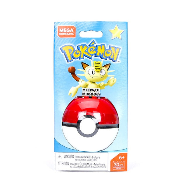 Mega Construx Pokemon Pokeball (Pikachu, Mauzi, Glumanda, Bisasam, Schiggy Pummeluff) mit Pokemon Ball kaufen