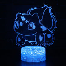 Lade das Bild in den Galerie-Viewer, Pocket Monster Bisaknosp 3D Nachttischlampe mit 16 wechselnden Farben kaufen
