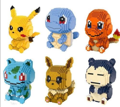 Pikachu, Glumanda, Schiggy, Relaxo oder Evoli Bausteine Set Pokemon kaufen