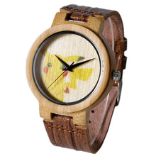 Load image into Gallery viewer, Pikachu Pokemon Bambus Holz Armbanduhr kaufen
