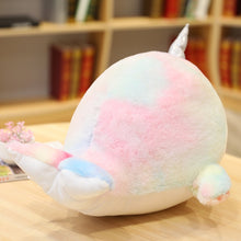 Load image into Gallery viewer, XXL Regenbogen Einhorn Wal - Narwal Kuscheltier (75cm) kaufen
