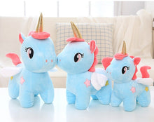 Load image into Gallery viewer, Zuckersüße Einhorn Kuscheltiere mit Herzchen Deko (25cm oder 30cm) kaufen
