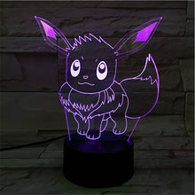 Lade das Bild in den Galerie-Viewer, Eevee / Evoli 3D LED Lampe (9 Motive) Nachtlicht, Tischlampe kaufen
