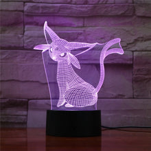 Lade das Bild in den Galerie-Viewer, Eevee / Evoli 3D LED Lampe (9 Motive) Nachtlicht, Tischlampe kaufen
