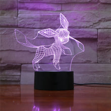 Lade das Bild in den Galerie-Viewer, Eevee / Evoli 3D LED Lampe (9 Motive) Nachtlicht, Tischlampe kaufen
