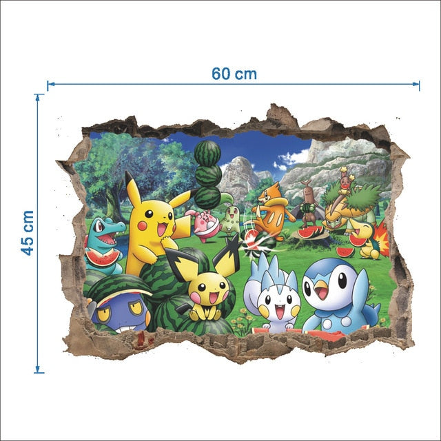 3D Pokemon Detektiv Pikachu Wand Sticker (45cm*60cm) kaufen