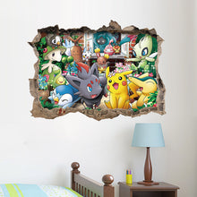 Lade das Bild in den Galerie-Viewer, 3D Pokemon Detektiv Pikachu Wand Sticker (45cm*60cm) kaufen
