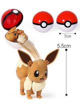 Load image into Gallery viewer, Eevee / Evoli Pokemon Poke Ball Set mit Figur Spielzeug kaufen

