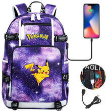 Lade das Bild in den Galerie-Viewer, Pokemon Rucksack mit USB - ideal für Laptops kaufen
