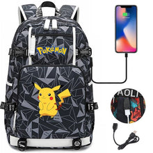 Lade das Bild in den Galerie-Viewer, Pokemon Rucksack mit USB - ideal für Laptops kaufen
