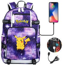 Lade das Bild in den Galerie-Viewer, Pokemon Rucksack mit USB - ideal für Laptops kaufen
